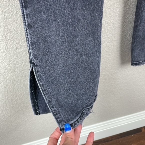 Abercrombie & Fitch 90s Straight Ultra High Rise Jeans Curve Love Black Sz 26 2 - Picture 6 of 12